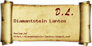 Diamantstein Lantos névjegykártya